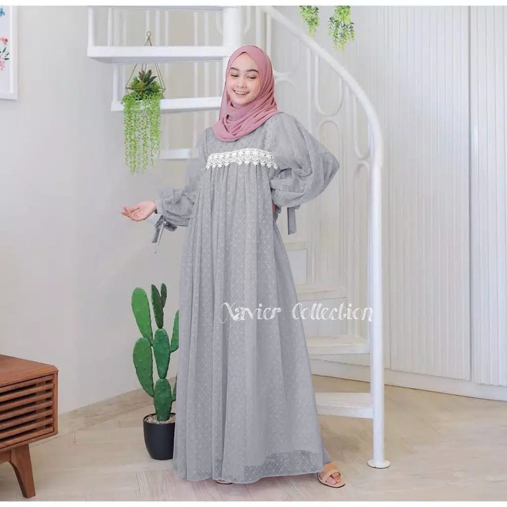 XVC - PROMO MAXI DRESS / READY STOCK LANGSUNG ORDER SAJA/ MAXI CHIKITA / MAXI IVORY/ MAXI IVORA/MAXI MIKAYLA / maxi nuraini-IVORY ABU