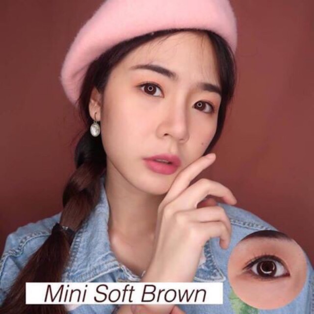 Mini soft gray brown softlens