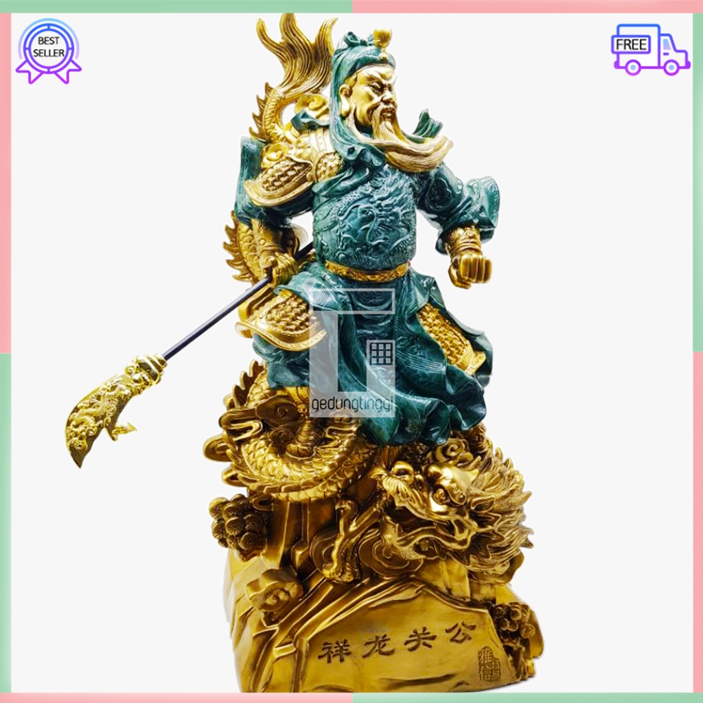 Patung Pajangan Hiasan Kado Hadiah Dekorasi Altar Puja Suci Meja Sembahyang Sembayang Rejeki Hoki Maha Dewa Panglima Perang Kwan Kwang Kuan Kong In Tiang Guan Yu Guanyu Chan Di Ya Han Shou Ting Hou Naga Kesatria Ksatria Kejujuran Kesetiaan Buddha Buddha