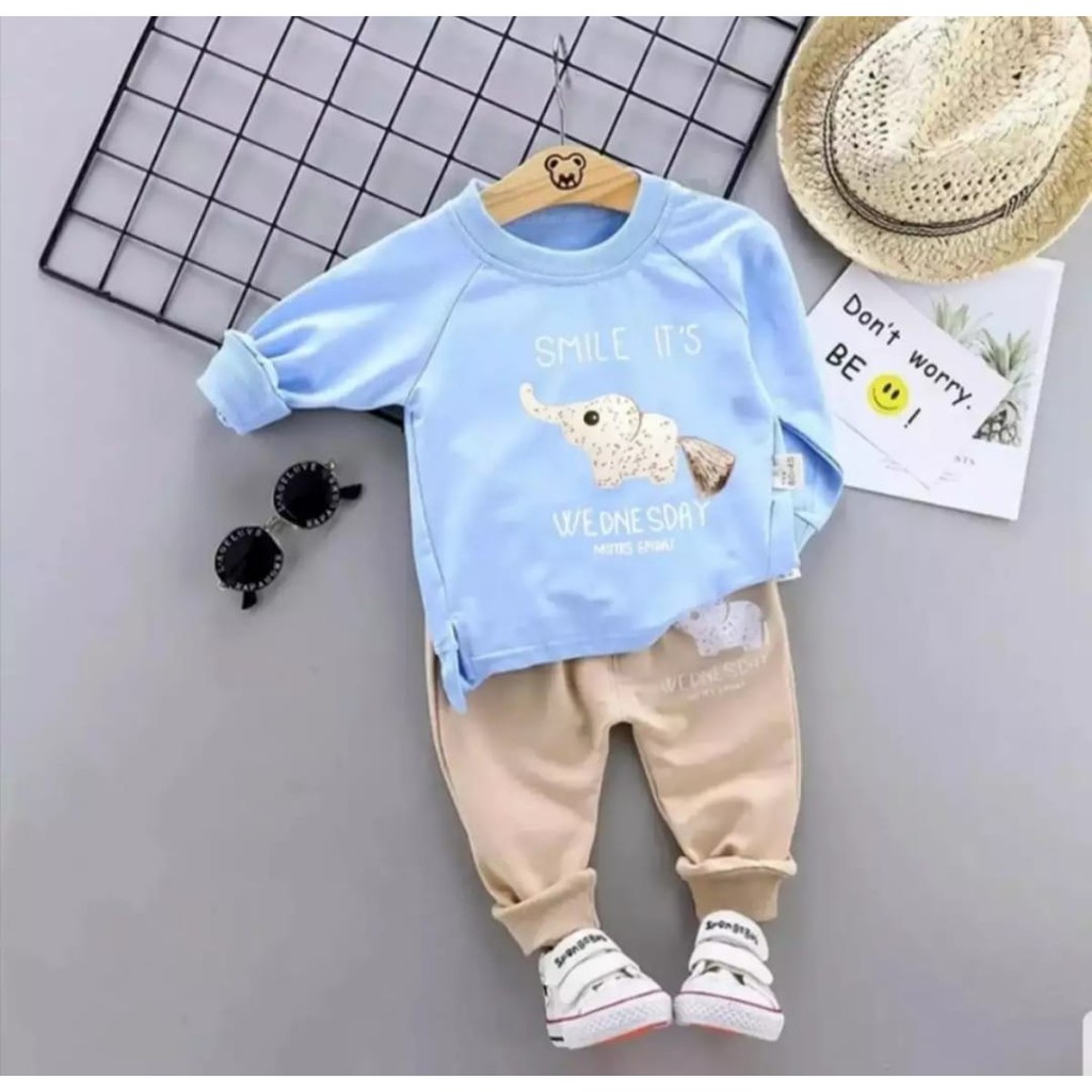 STELAN ANAK TERBARU MOTIF GAJAH KEREN DAN LUCU PILIH WARNA USIA 1-5 TAHUN