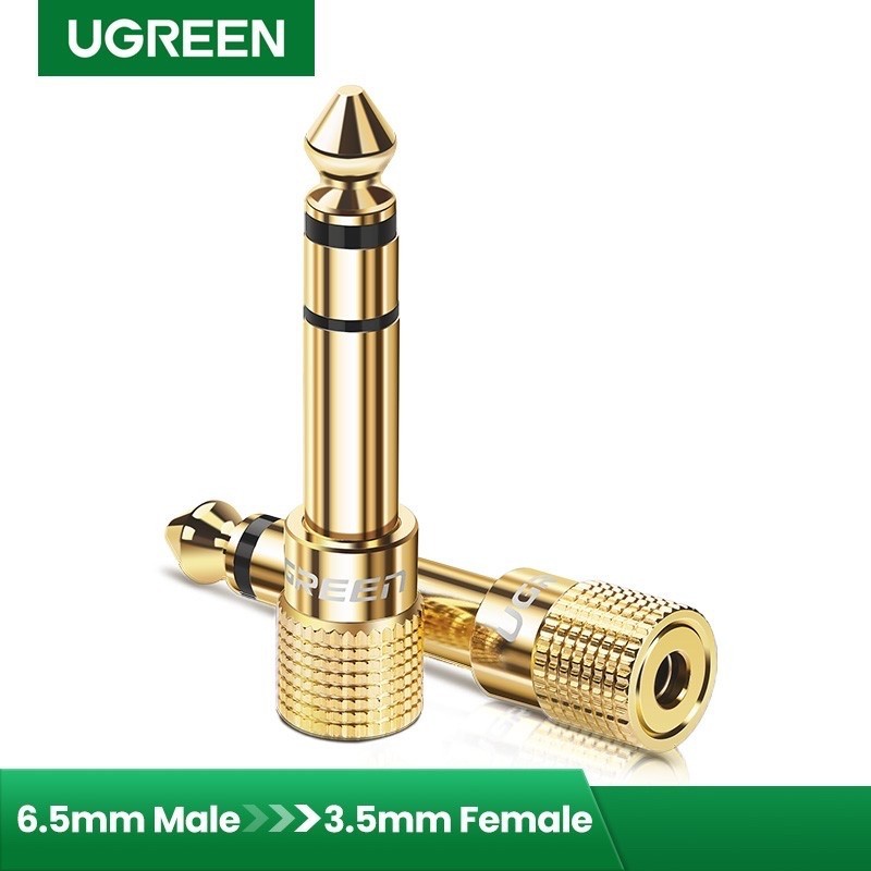 Ugreen Converter Jack 6.5 to 3.5mm Aux Jack Headphone Adapter To Mic Converter