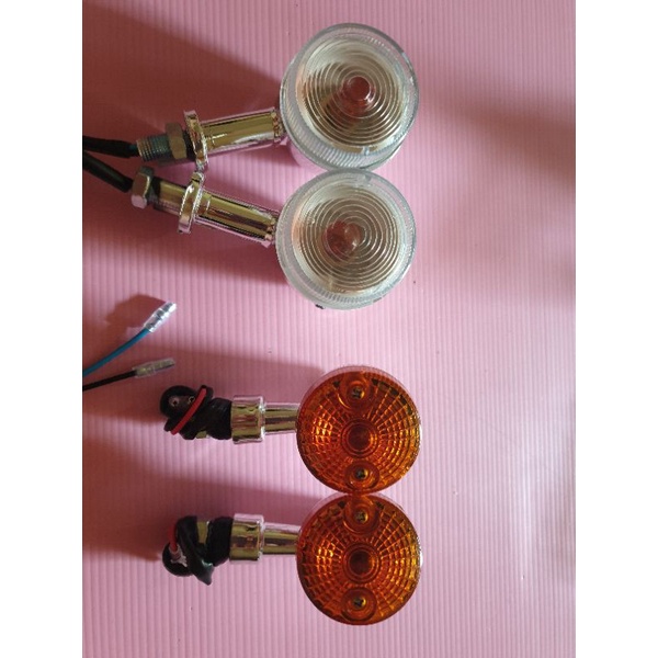 Lampu sen assy SCOOPY kiri kanan klasik bulat crome