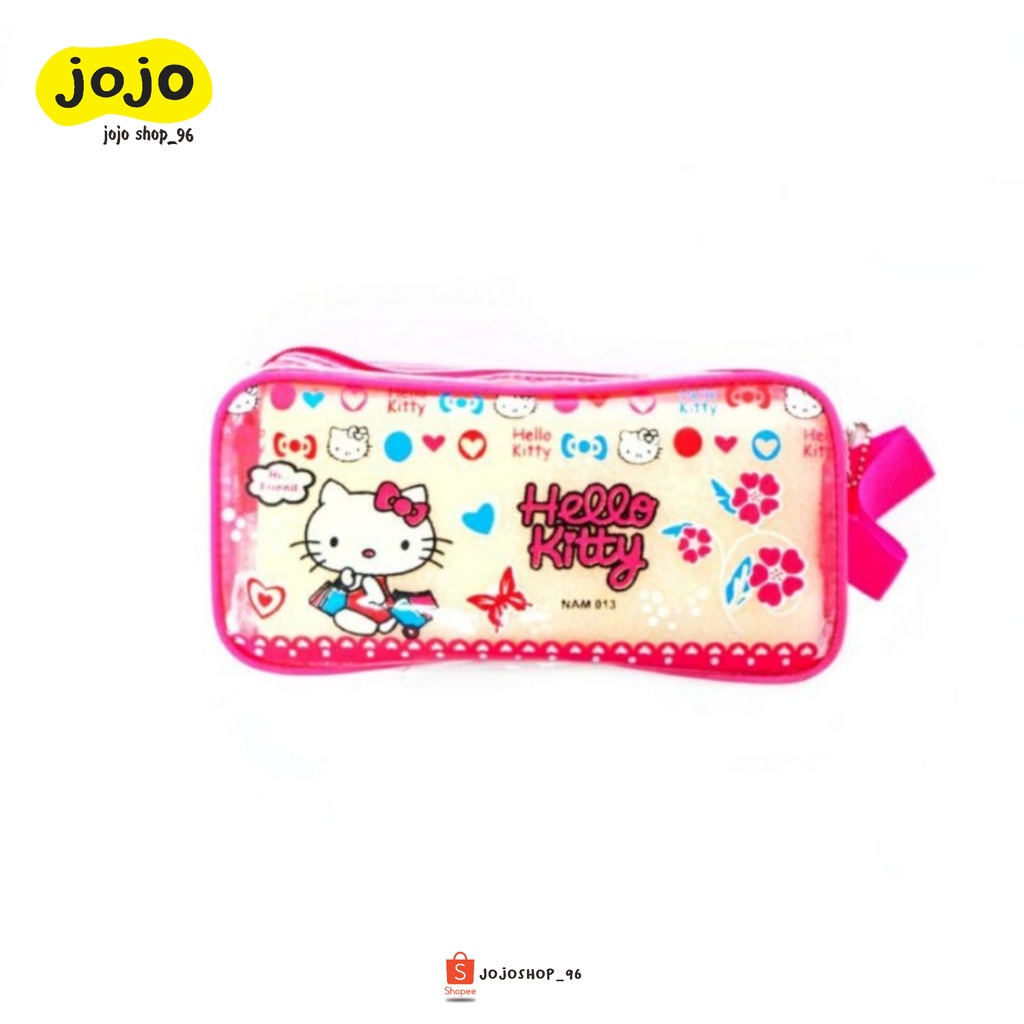 

Pencil Case I Tempat Pensil Kain Ritsleting Transparan NAM-013 HELLO KITTY