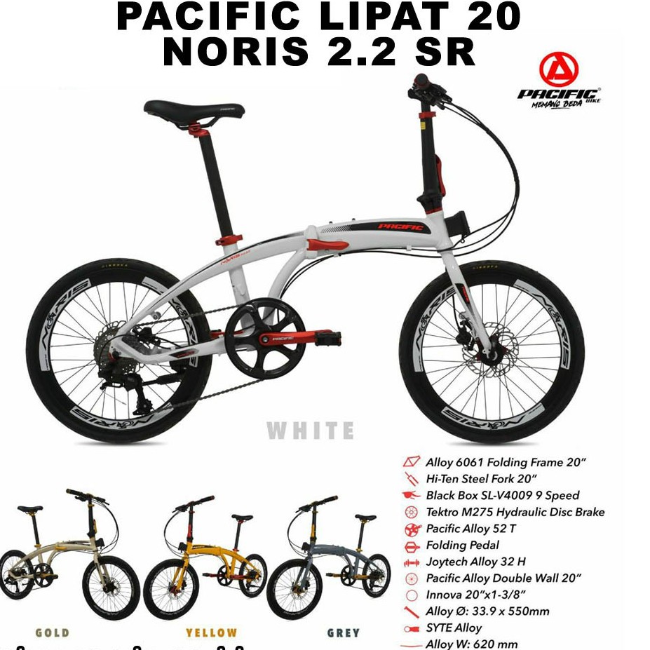 SEPEDA LIPAT 20 INCH PACIFIC NORIS 2.2 SR