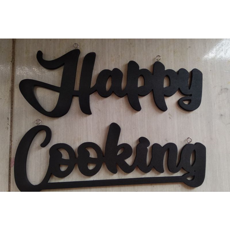 happy cooking unik murah lucu shabby termurah hiasan dinding dapur-1