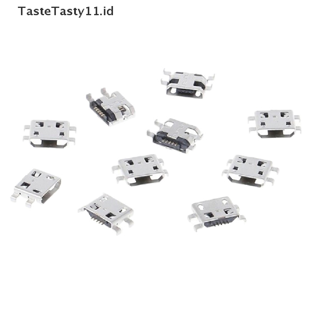 10pcs Jack Konektor Charger Micro Usb 5 Pin Female Tipe