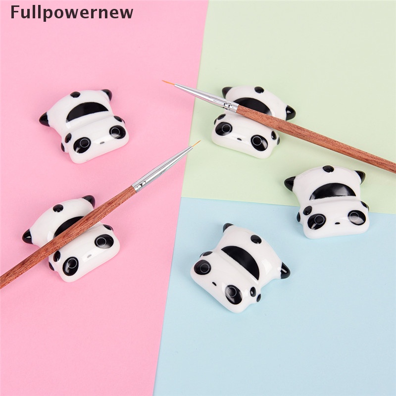 [FULL] Nail Brush Pen Rack Ceramic Stand Holder Cute Panda Manicure Nail Art Tool