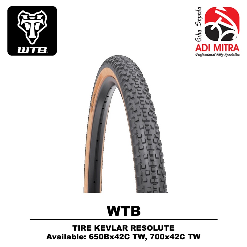 Tire Kevlar WTB Resolute Ban Luar Sepeda 650Bx42 (27.5x1.65) / 700Cx42