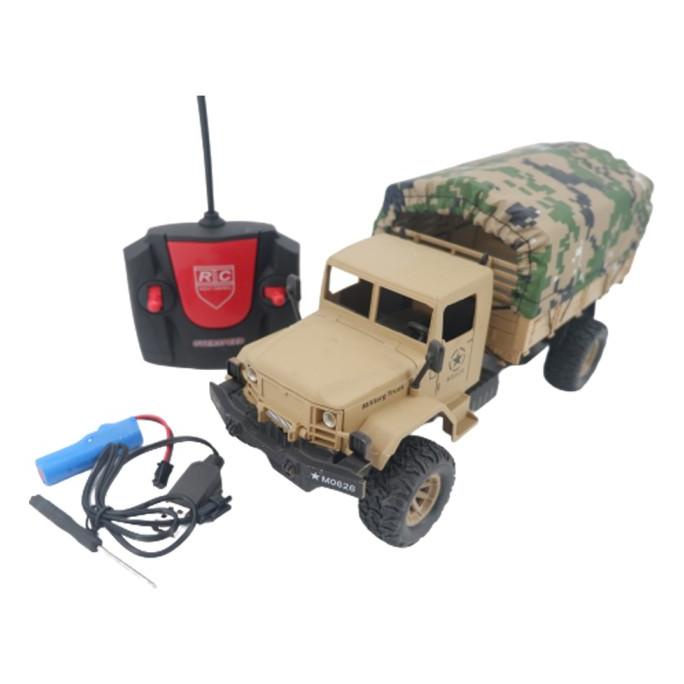 Tomindo RC Militer Truk Bak Tutup - Coklat - Remote Control Mobil