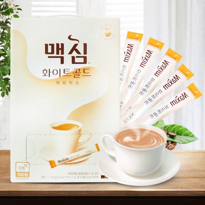 

Maxim White Gold Coffee Mix 100 sticks - kopi instant Korea