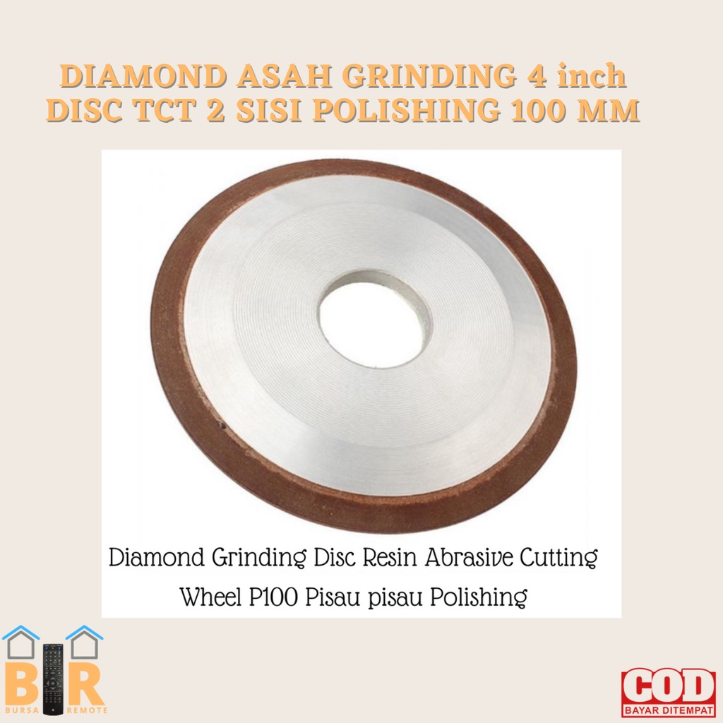 Diamond Asah Grinding4 inch DISC TCT 2 SISI POLISHING 100mm