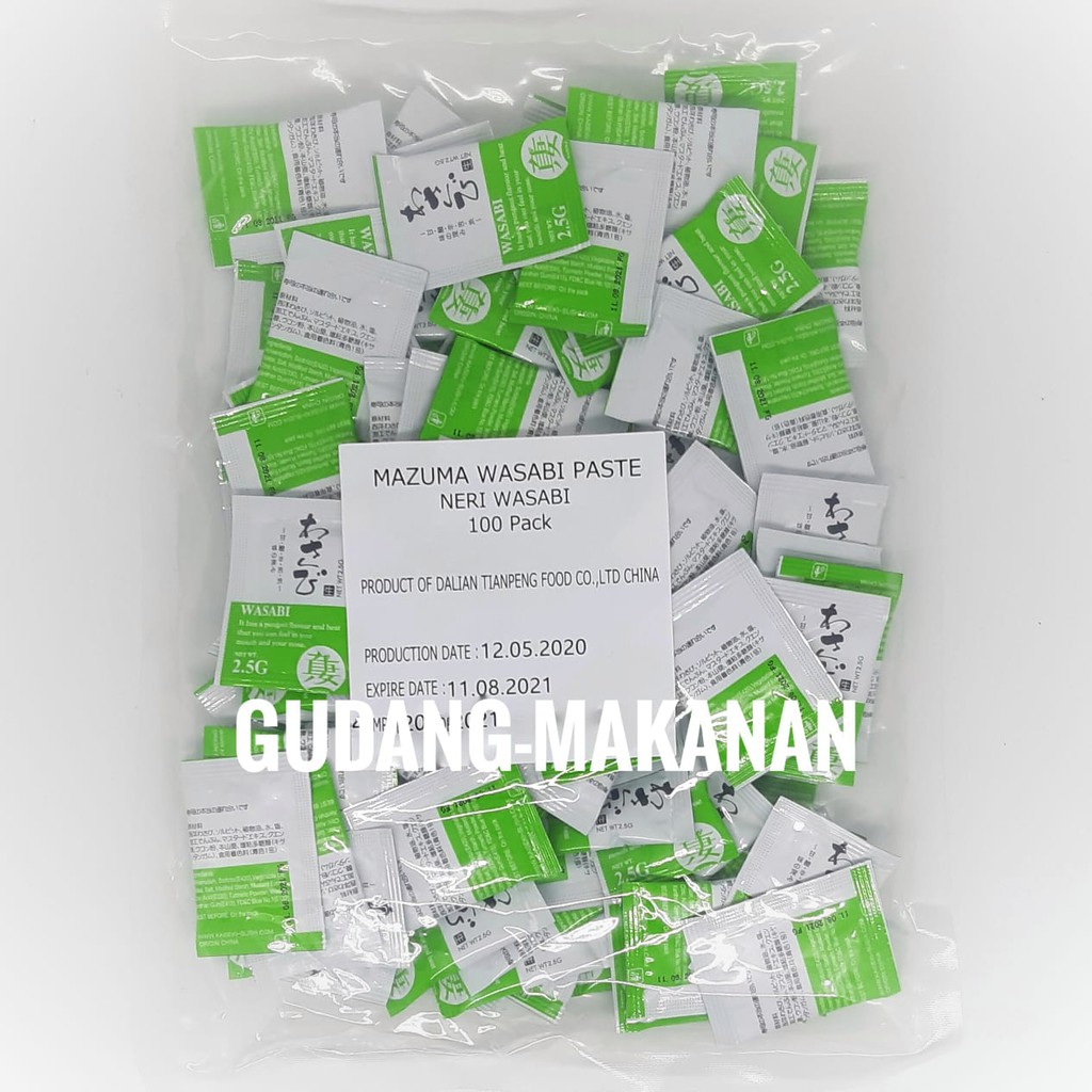 Mazuma Wasabi Paste Neri Wasabi / Wasabi Sachet (Isi100Pcs)