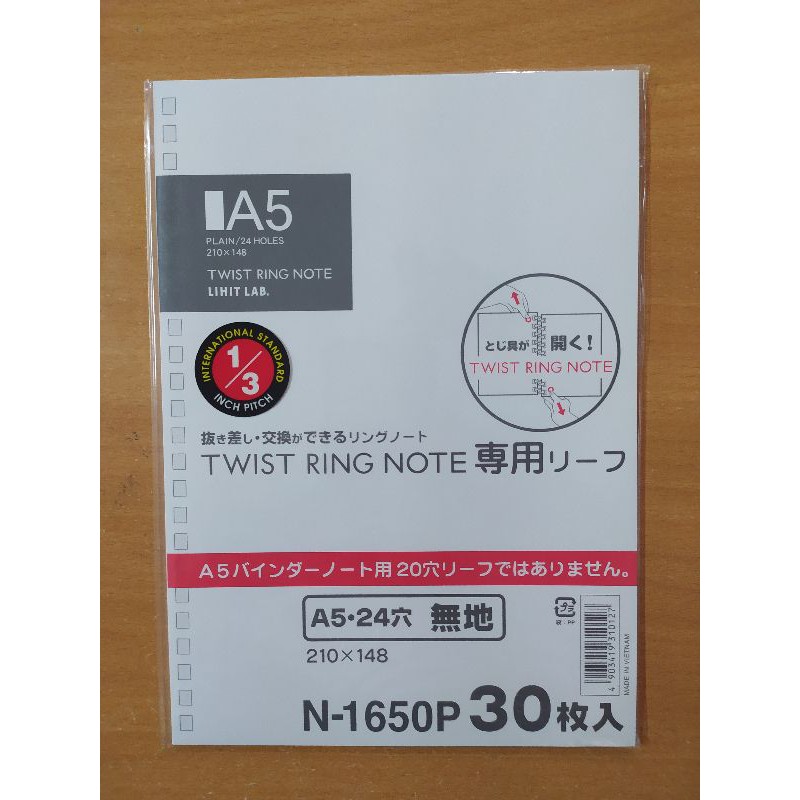 

LIHIT LAB Refill Isi Ulang Kertas Loose Leaf A5 Polos N-1650P