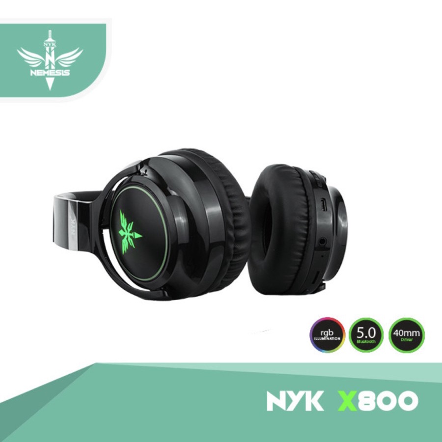 Headset Gaming Wireless NYK X800 Bluetooth for mobile Gamers RGB