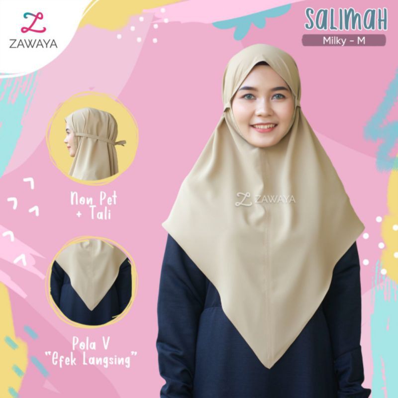 PO Zawaya Hijab model Salimah - bergo tali