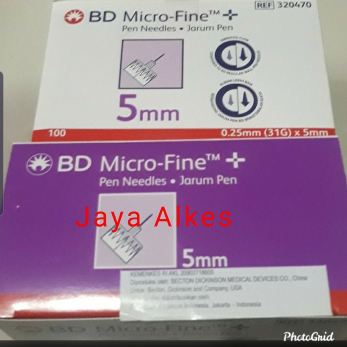 Jarum Insulin Micro-fine BD 0.25mmx5mm/ Microfine Ungu