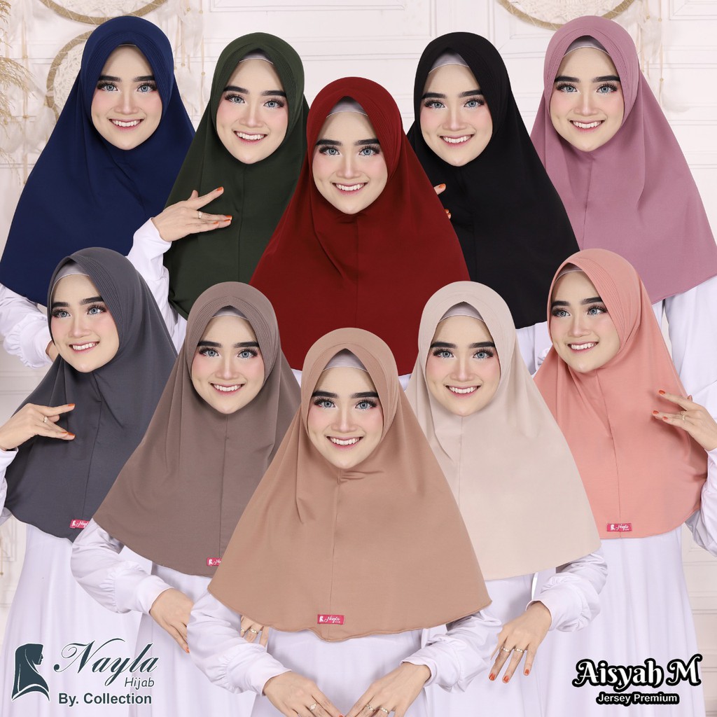 HIJAB BERGO JERSEY PREMIUM JILBAB INSTAN BERGO AISYAH M KERUDUNG BERGO POLOS TERBARU