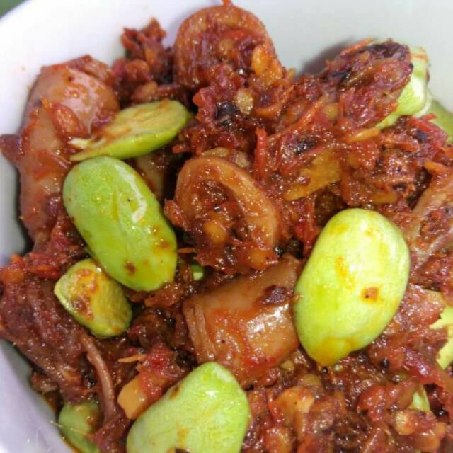 

Cumi sambel merah pete