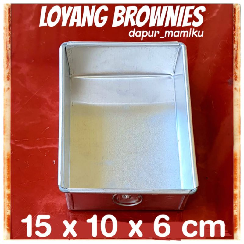 DAPURMAMI Cetakan Kue Loyang Brownis Bronis Brownies Cake 15x10 15x10x4 15x10x5 15 x 10 x 4