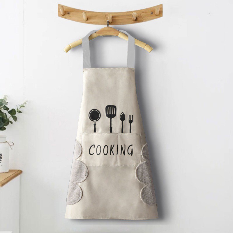 Alfaindo Celemek Masak Kain Plastik Apron Barista Waterproof Dapur Motif CM009