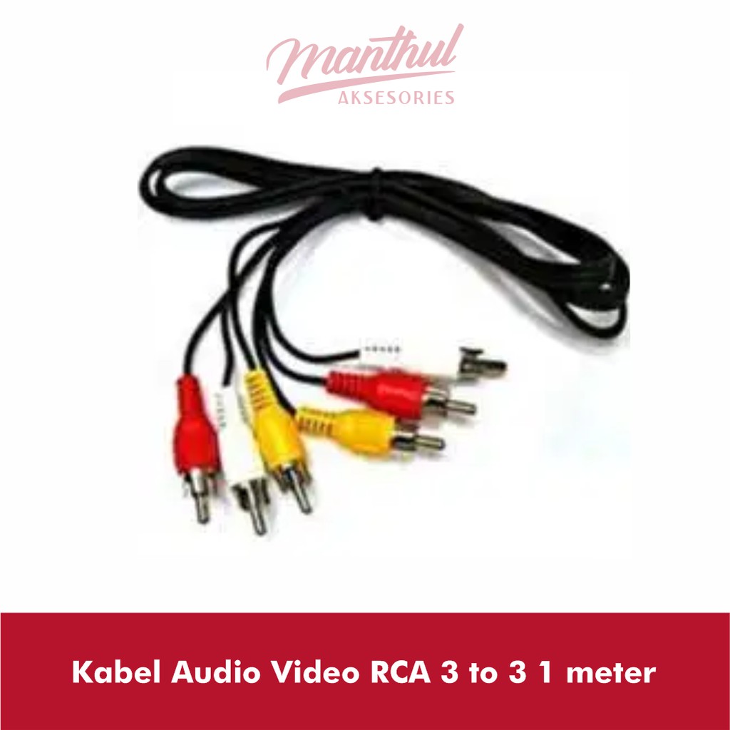 Kabel Audio Video RCA 3 to 3 1 meter