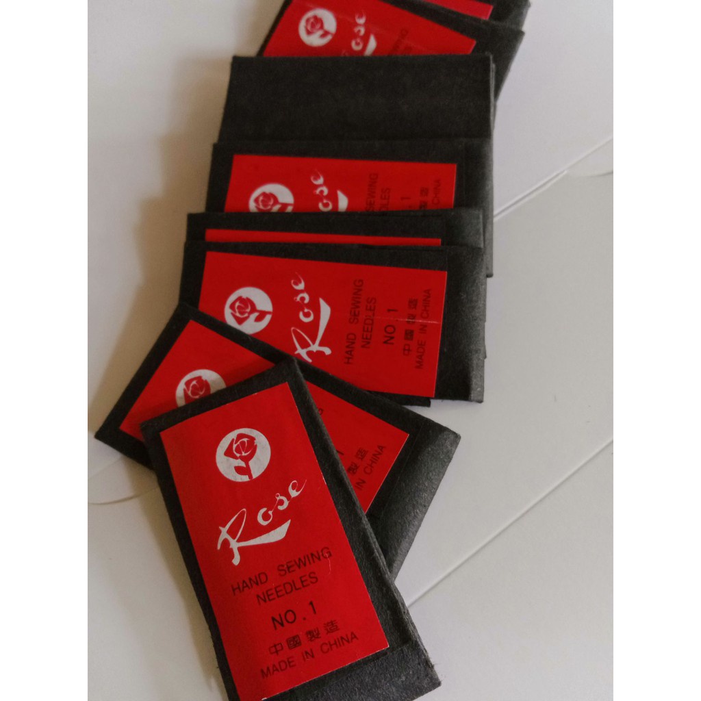 [1 rtg] jarum jahit tangan manual rose No.1 renteng isi 10 bungkus/hand sewing needles