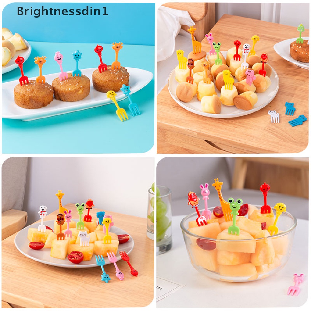 Set Garpu Buah / Dessert / Cocktail / Sandwich 1 In 1 Desain Kartun Untuk Pesta