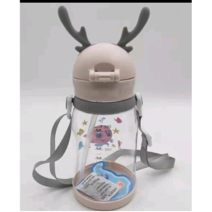 Botol Minum Anak Karakter Deer - Botol Air Minum Bertali 550ml H835