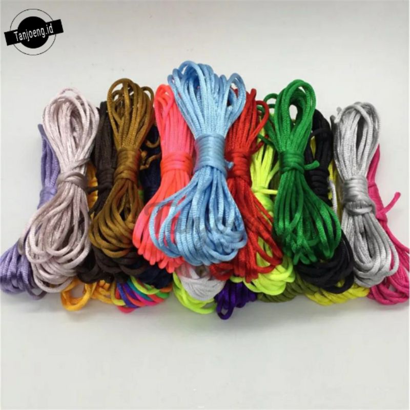 (10 meter) Tali Satin Simpul Cina 1mm Bahan Craft Untuk Membuat Gelang Atau Kalung Bahan Macrame