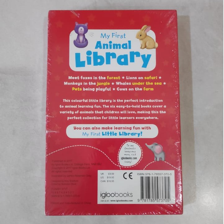 My First Animal Library - Isi 6 Buku Mini Board Book - Buku Impor - igloobooks