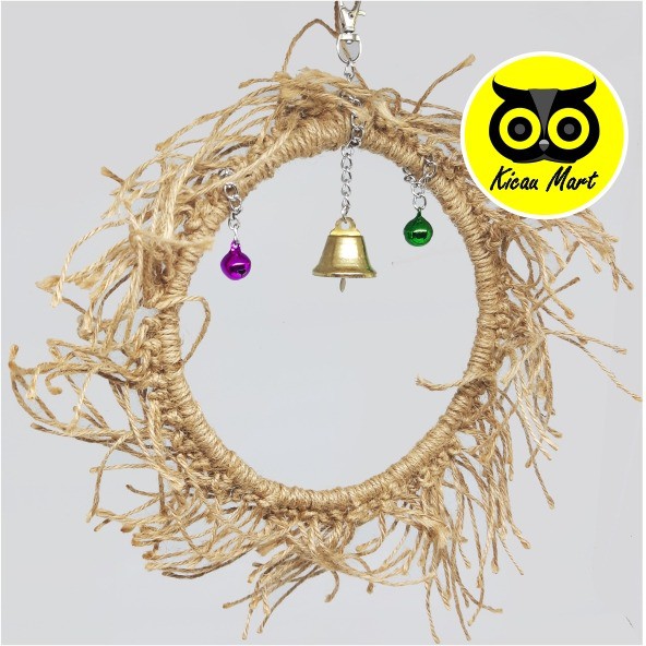 AYUNAN BURUNG TALI SERAT TANGKRINGAN GANTUNG MAINAN NURI PARKIT LOVEBIRD PARROT PAROT FALK NURI AYCL