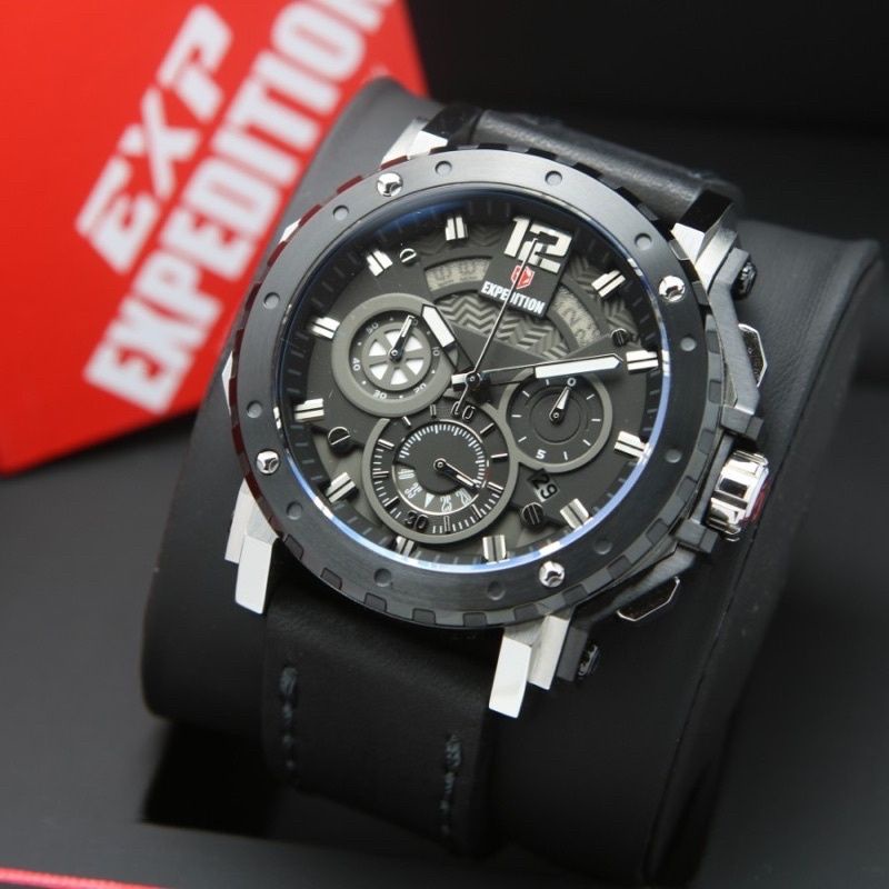 EXPEDITION E6402 JAM TANGAN PRIA SILVER BLACK