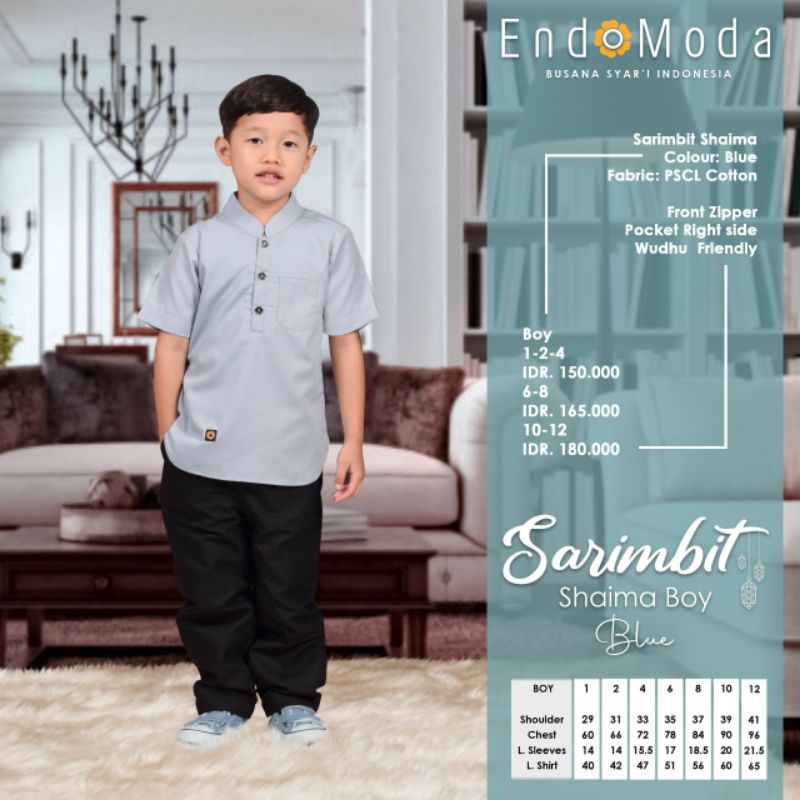 Baju anak/Gamis anak, KOKO ANAk SARIMBIT EN SHAIMA Ori By ENDOMODA