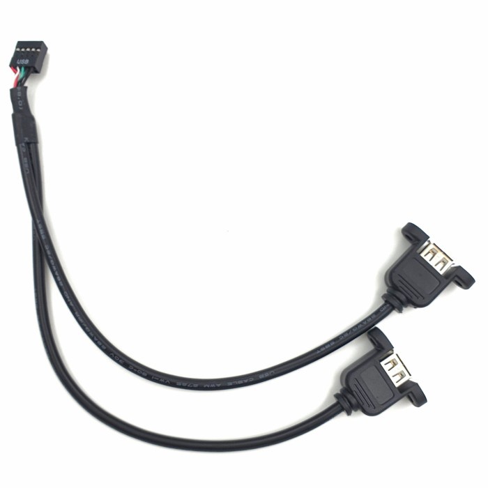 Kabel 9 pin usb 2.0 splitter cabang motherboard cable hub adaptor