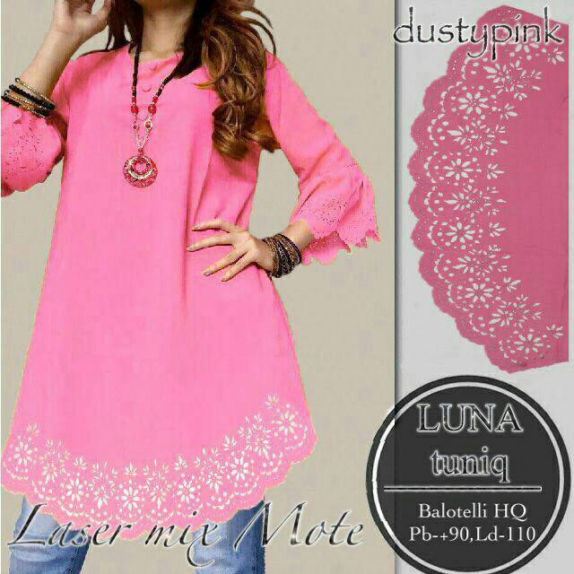 46 luna tunik dusty pink