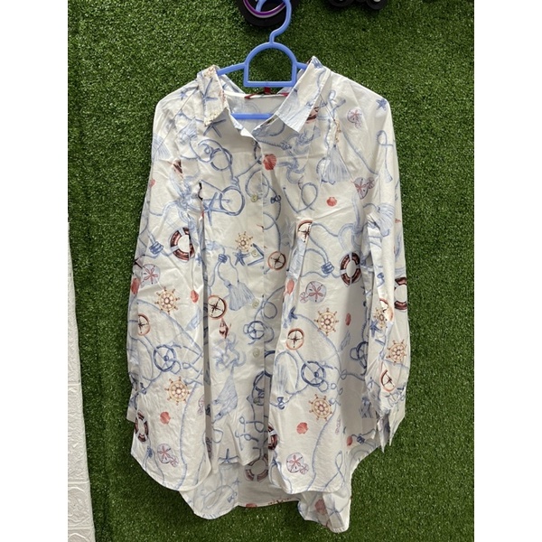 PRELOVED BENANG JARUM NAUTICAL SHIRT - Size M