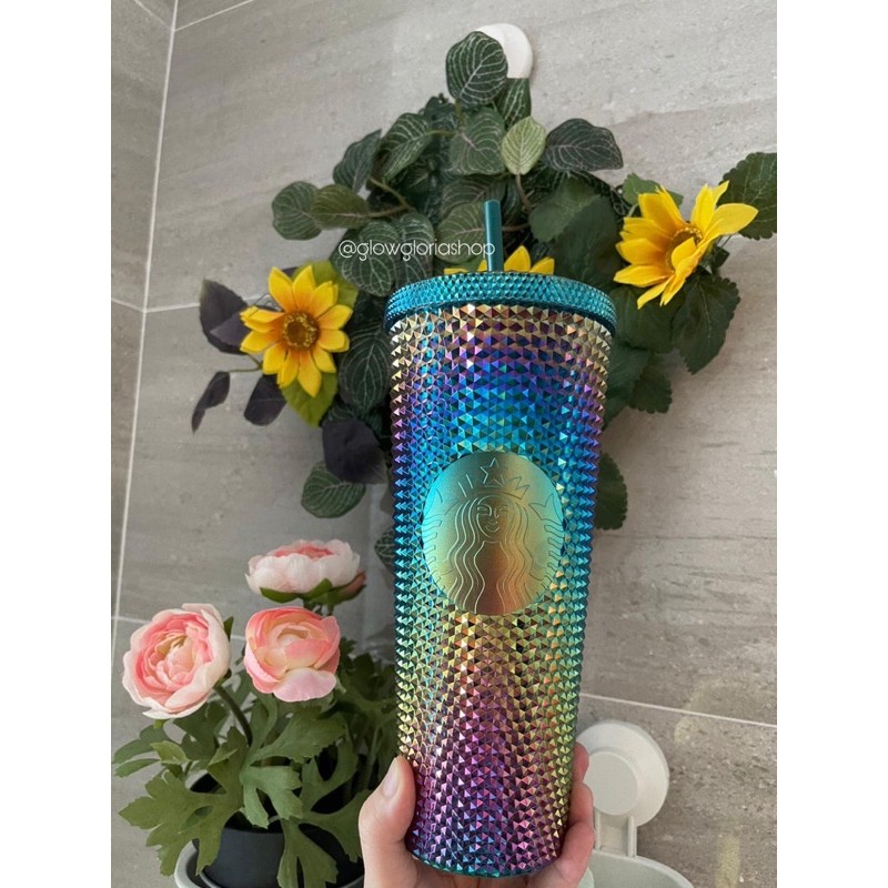 Starbucks Unicorn oilslick studded tumbler