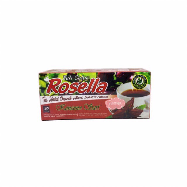 Teh seduh Bunga Rosella Merah Rosela Herbal Asli Original Netto +/- 100 gram