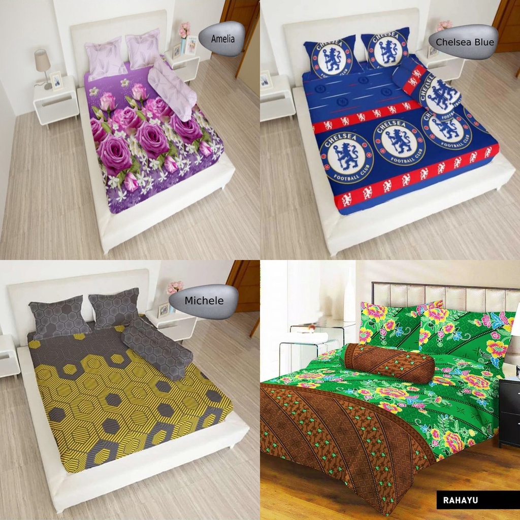 SPREI LADY ROSE QUEEN 160 No.2 SEPRAI MOTIF AMELIA, CHELSEA BLUE, MICHELE, RAHAYU