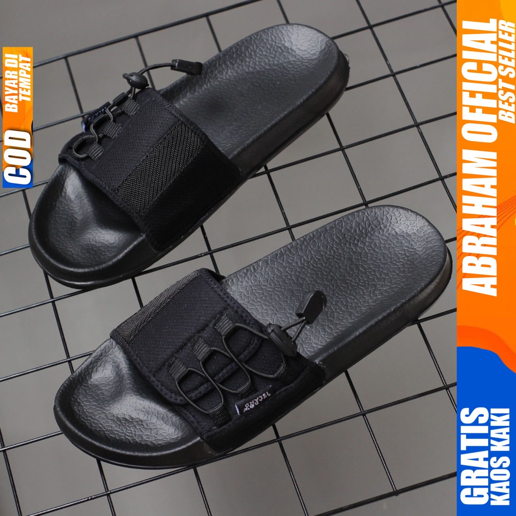 ABRHM X VICENT Sandal Slide Pria Sandal Slop Pria Sendal Selop Cowok / Cowo Ori Keren Kekinian