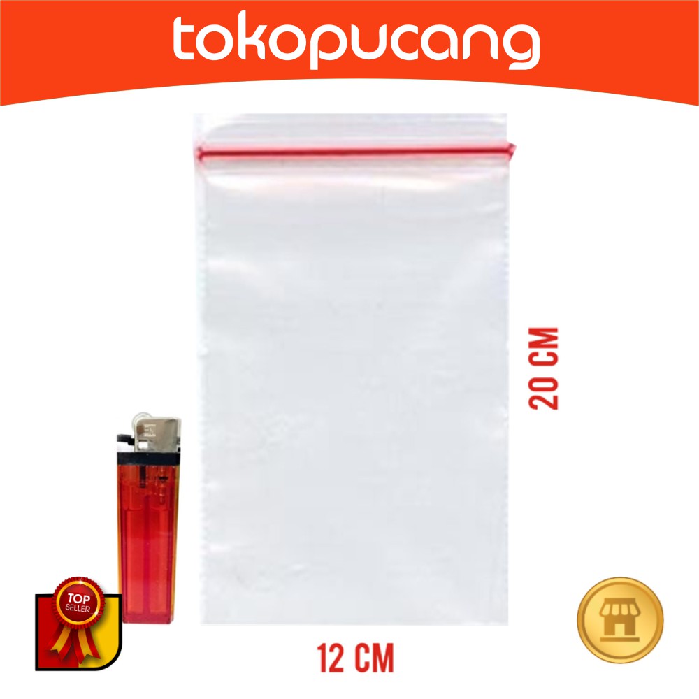 Plastik klip 12x20 cm 100pcs cetik c-tik ctik 12cm x 20cm kemasan