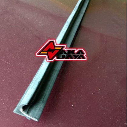 Karet Pelipit kaca luar + kancing/ weather strip mobil universal