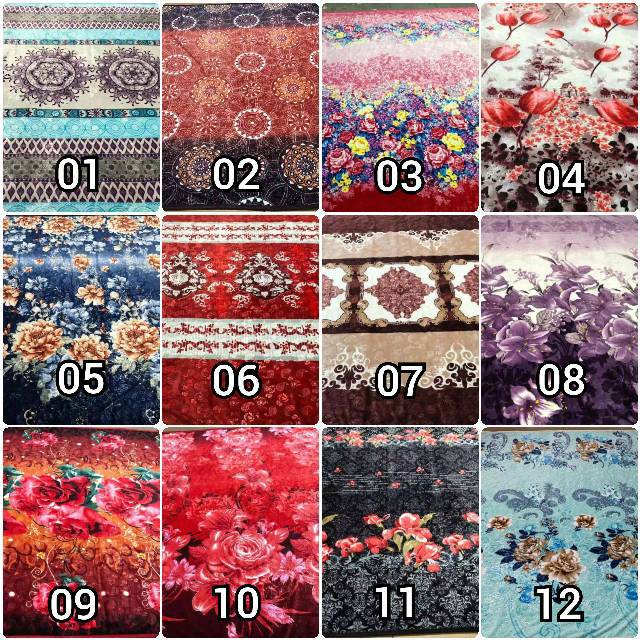 Selimut Bulu Super Soft Emboss 180x220 cm 1.5 kg