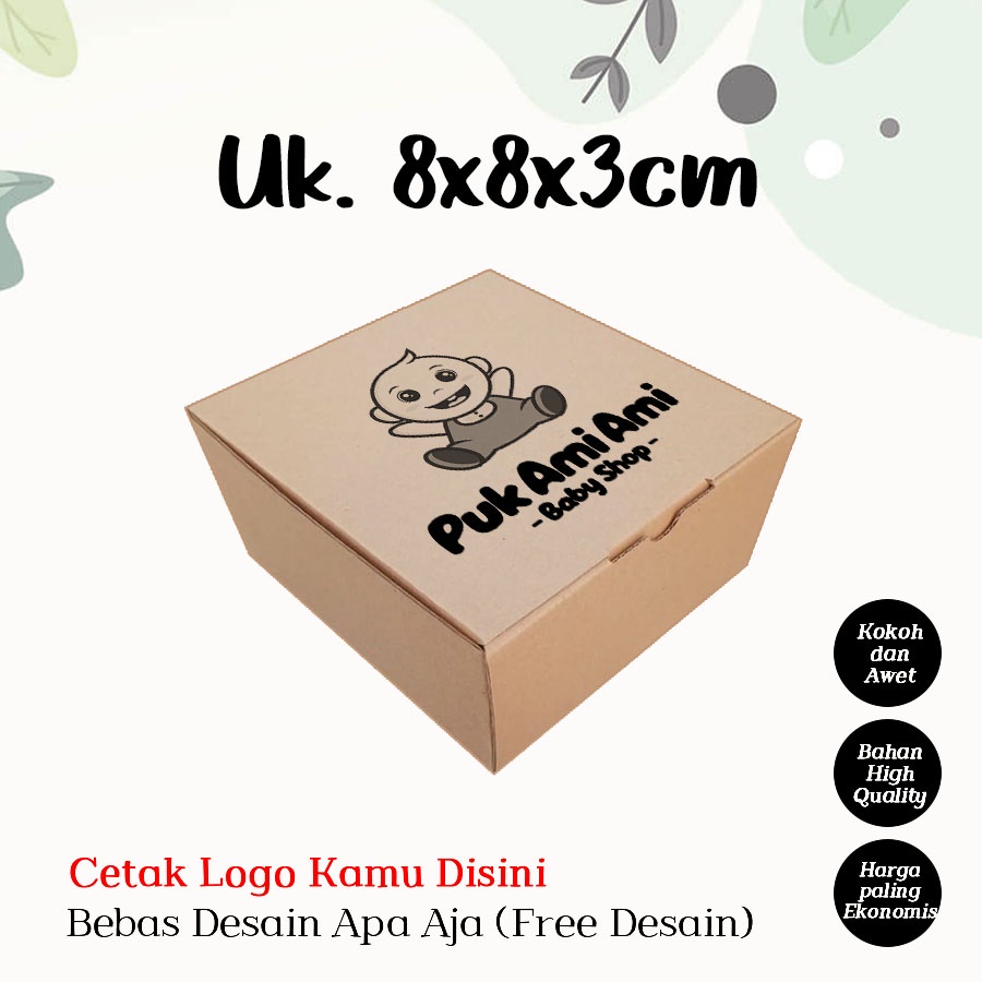 

(+SABLON) Kardus Custom Mini Uk. 8x8x3 CM Bebas Desain / Kardus Packing Olshop Aksesoris Souvenir Wedding / Dus Box Gift Packaging Online Shop Kue, Snake