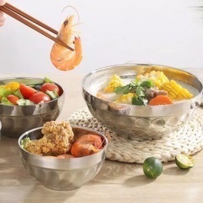 Mangkok Bowl  Ulir Stainless Anti Panas 11cm/12cm/13cm/14cm/15cm/16cm/18cm