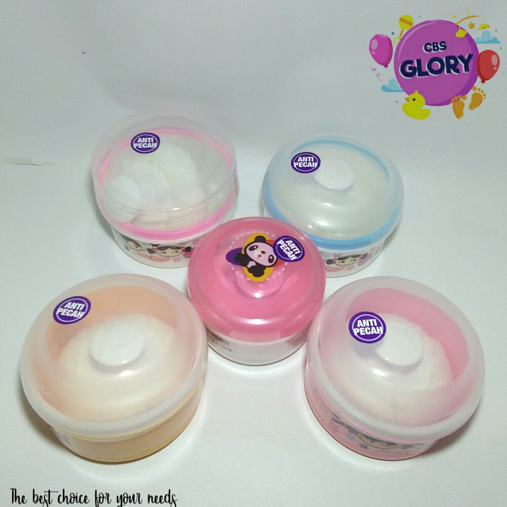 Tempat Bedak Bayi Lusty Bunny Free Puff Anti Pecah/Wadah Bedak Bayi