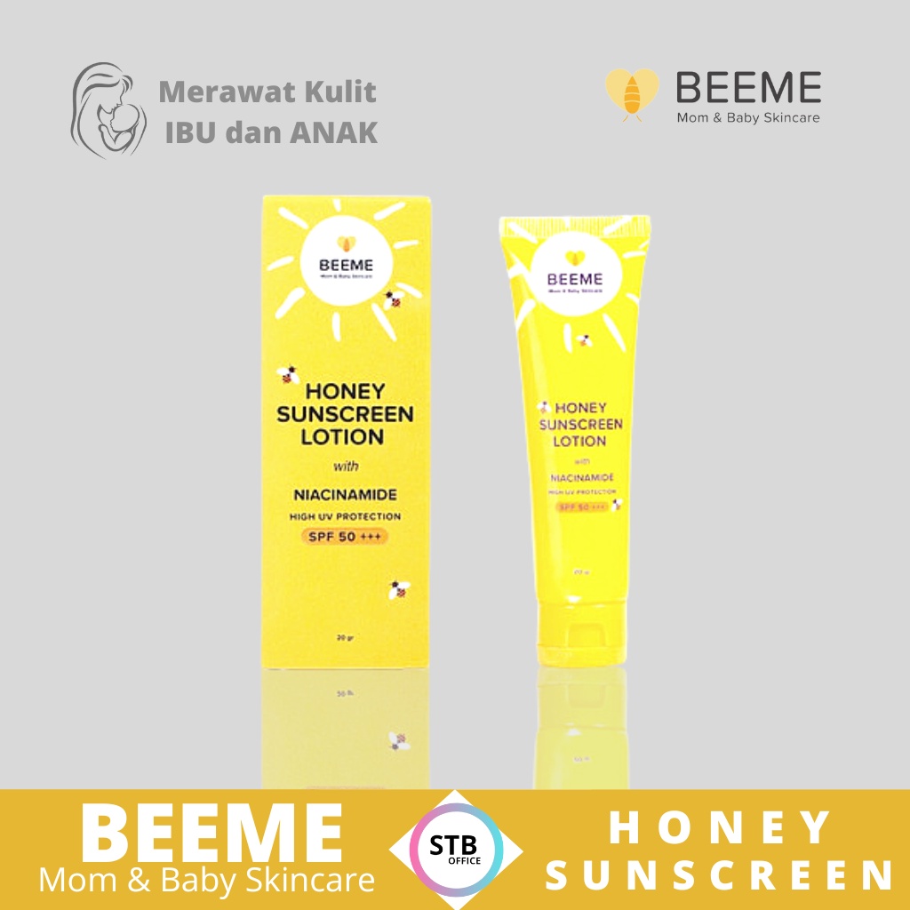 Beeme Honey Sunscreen Lotion Melindungi Menjaga Kelembapan Kulit Ibu Anak Bayi Bpom Halal