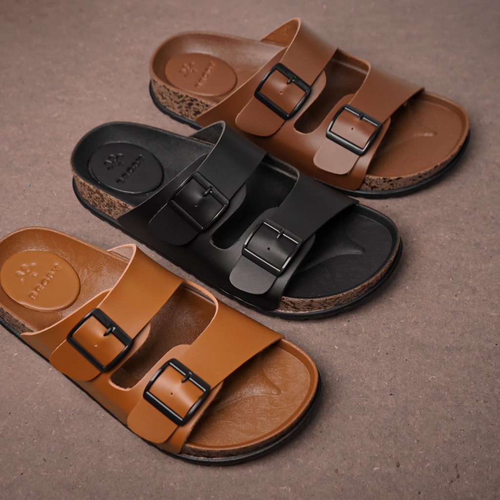 Brody BRAVO Sandal pria casual  sandal slop puyuh kekinian model birken ban dua