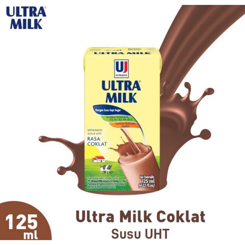 susu cair ultra milk coklat 125ml