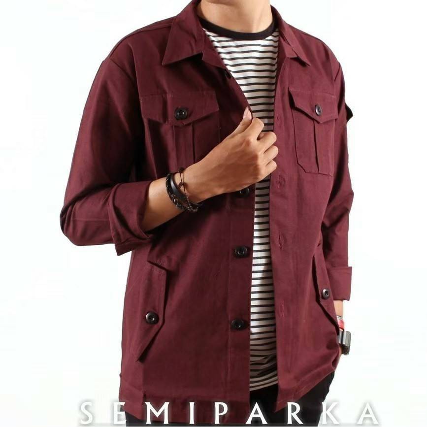 BUTTON PARKA JAKET || JAKET SEMI PARKA SK2